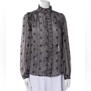 BA&SH Mock Neck Blouse, S